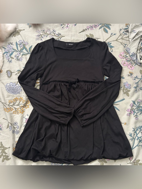 Tops - moving sale 💕 - j-fashion black babydoll top with ribbon size m